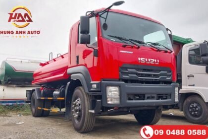 Xe ô tô tiếp cấp chở nước chữa cháy và phun nước ISUZU FVR34L