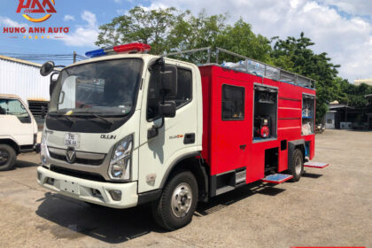 Xe cứu hỏa chữa cháy Thaco Ollin S720 3.6 khối Cabin Kép kiểu mới
